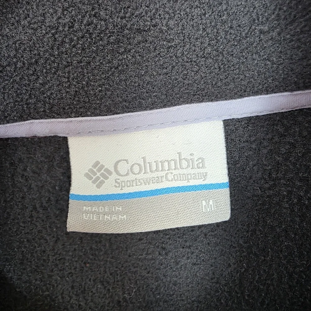 Columbia Gray Purple Benton Springs Fleece Half Snap Outdoor Pullover Size M‎